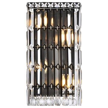 Elegant Lighting V2032W8/RC Maxime 4 Light 16" Tall Wall Sconce - Black