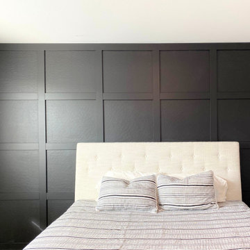 Modern Master Bedroom Board and Batten Feature Wall