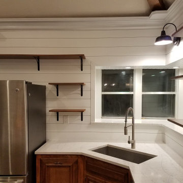 Kitchen Ship Lap with Open Pine Shelves