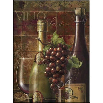Tile Mural, Vino Classico by Janet Stever
