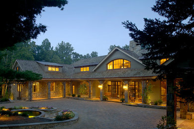 Inspiration for a transitional exterior home remodel in Other