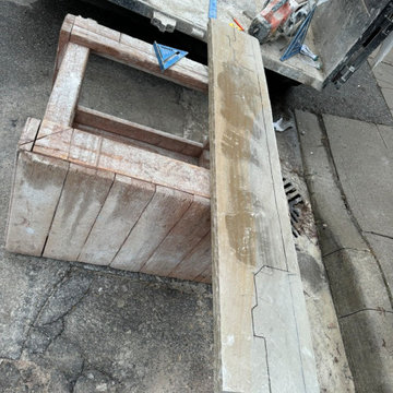 Replacement Of Old Impaired Stone To New Masonry Stone Porch & Step Cladding