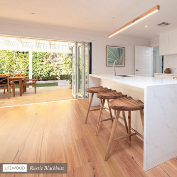 Rustic Blackbutt, the latest trend in 2023 flooring, compliments any home style.
