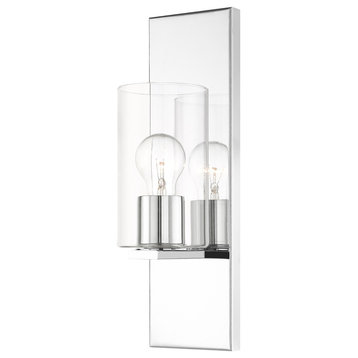 Livex Lighting 16551 Zurich 1 Light 15" Tall Bathroom Sconce - Polished Chrome