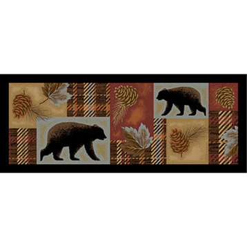 Cozy Cabin Highland Forest Lodge Accent Rug, 24"x60"