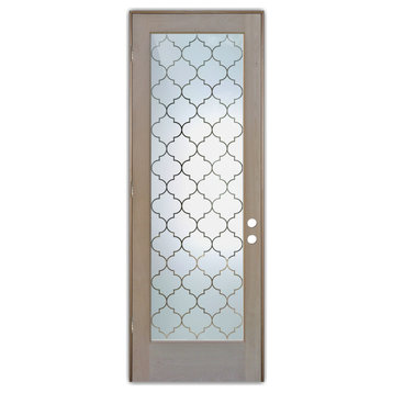 Front Door - Ogee - Alder Clear - 36" x 84" - Knob on Right - Pull Open