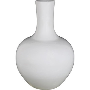 Vase Globular Globe White Colors May Vary Variable Ceramic Ha
