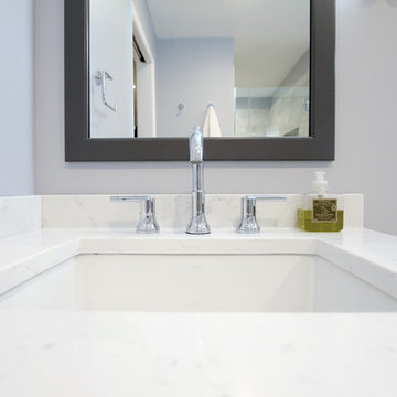 Carrara Marble Undermount Sink and Counter