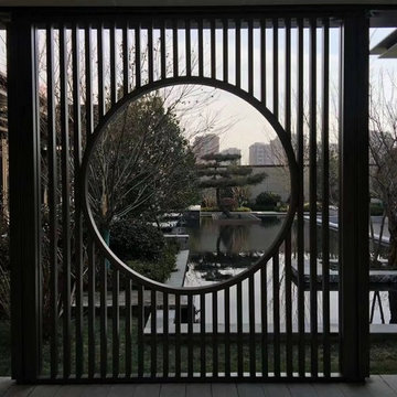 Customized Stainless Steel Gold Mirror Room Divider, Screen for Park