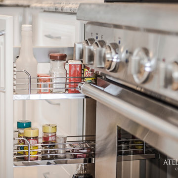 Transitional luxury white kitchen