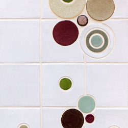4"x4" Bubble Pierced Organic Edge Field Tile with Bubbles - Tile
