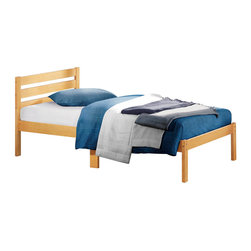 HOMELEGANCE 5794TAK-1 BART MODERN KID LIGHT OAK WOOD TWIN PLATFORM BED - Kids Beds