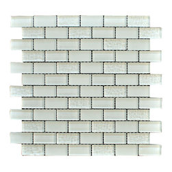 Snow White Crystal Subway Glass Mosaic Tiles Collection - Home Accessories & Decor
