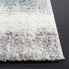 Safavieh Berber Shag Collection BER581A Rug, Blue Rust/Ivory, 7' X 7' Square