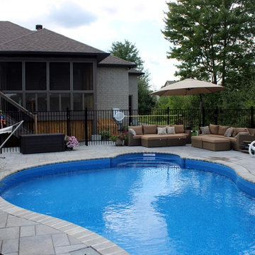 Custom Pool Overlooking Lake