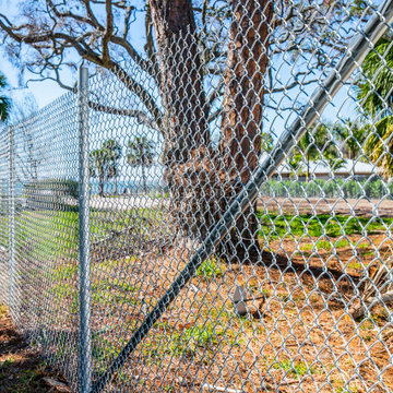 Temporary Construction Fence and Barricades for Custom Sarasota Home Builder