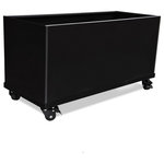 Nice Planter - Nice Aluminum Trough Planter on Casters, Black, 20"x46"x24"h - Planters are shaped from metal by skilled craftsmen utilizing precise folding of the metal to create a planter that uses no welding during the manufacturing process and assembles into a rectangular shape from five panels. Planter panels interlock together to form incredibly solid plant container that can accommodate large plants. Most of all, the planter is simple, modern and minimalistic. Aluminum planters are powder coated to provide a vibrant durable finish.  The planter is crack proof, frost proof, pest proof and rust proof.