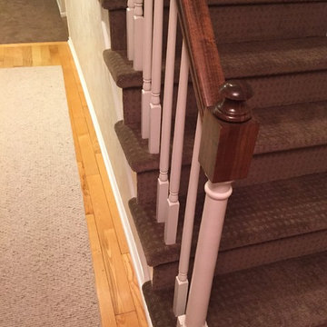 Carpet runners and fabricated carpets installs on steps