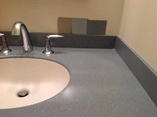 Wall Color For A Blue Corian Vanity Top