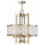 Livex Lighting - Grammercy 4-Light Chandelier, Winter Gold - Crystal strands strung in a decrotive shade design define this classically glamorous chandelier in which the bulbs are completely shaded, allowing the light to shine through the K9 crystal for a warm, intimate lighting feel.