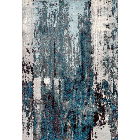 Nuloom Winter Abstract Area Rug, Teal 5'x8'