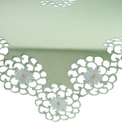 Xia Home Fashions - Daisy Splendor Table Topper, 48"x48" - Tablecloths