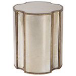 Uttermost - Harlow Accent Table - Add unique style to a space with this quatrefoil designed accent table. Each facet features a curved antique mirror surround, accented with antique brass finished framework.