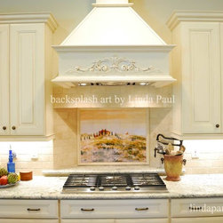 Tuscan and Italian Tile Mural Stone backsplash - Tile Murals