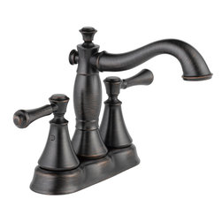 Delta Cassidy Two Handle Centerset Lavatory w/ Metal Pop-Up - Bathroom Sink Faucets