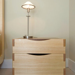 Ash and Walnut Bedside Table - Nightstands And Bedside Tables