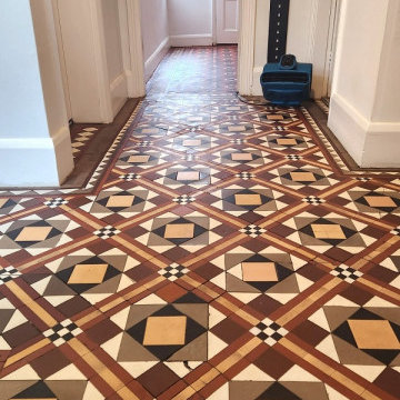 Multiple Victorian Tiled Floors Restored in Boston