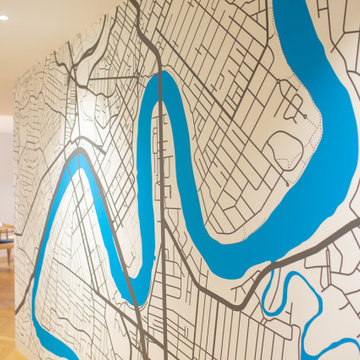 Custom Wallpaper Mural - Brisbane Map
