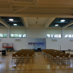 Draper - Motorized Roller Shades Gymnasium - Roller Shades