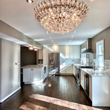 Kitchen remodeling with Ikea cabinets and Calacatta contertops