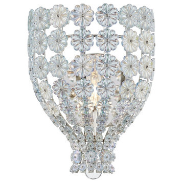 Hudson Valley Lighting 8201 Floral Park 11" Tall Wall Sconce - Polished Nickel