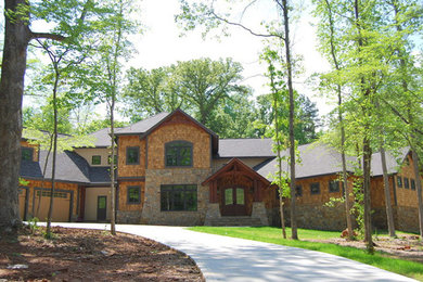 Rustic exterior home idea in Other