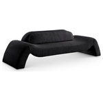 Meridian Furniture - Austin Upholstered Sofa, Black, Microsuede Corduroy, Sofa - Dare to be different with the Austin black corduroy sofa. Its avant-garde design and luxurious corduroy upholstery offer a truly unexpected seating experience. The sofa is a modern marvel that redefines comfort and style with its innovative design to create a truly unforgettable piece.