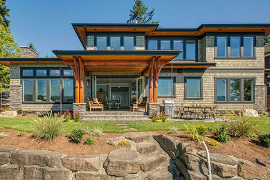 Inspiration for a contemporary exterior home remodel in Seattle