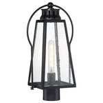 Minka Lavery - Minka Lavery 72706-66A Halder Bridge - One Light Outdoor Post Mount - Inspired by the hand held lanterns of the past. ThHalder Bridge One Li Matte Black Clear Se *UL: Suitable for wet locations Energy Star Qualified: n/a ADA Certified: n/a  *Number of Lights: Lamp: 1-*Wattage:100w A19 Medium Base bulb(s) *Bulb Included:No *Bulb Type:A19 Medium Base *Finish Type:Matte Black