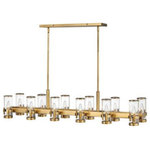 Hinkley - Hinkley 38108HB Reeve - Twelve Light Linear Chandelier - The Reeve chandelier balances sophistication withReeve Twelve Light L Heritage Brass Clear *UL Approved: YES Energy Star Qualified: n/a ADA Certified: n/a  *Number of Lights: Lamp: 12-*Wattage:60w Candelabra Base bulb(s) *Bulb Included:No *Bulb Type:Candelabra Base *Finish Type:Heritage Brass