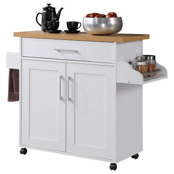 Microwave Cart, White