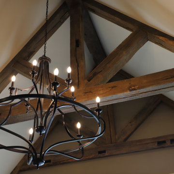 Weathered Antique Timber Truss Detail on a Vaulted Ceiling