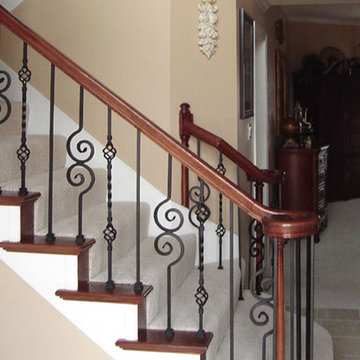 Wrought Iron Balusters: Scroll Series