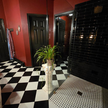 Black & White Checkered Bathroom Remodel