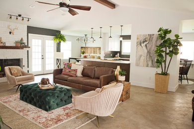 Inspiration for an eclectic home design remodel in Austin