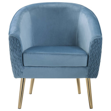 Benny Accent Chair, Velvet and Gold