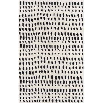 Novogratz by Momeni Delmar Boho Dots Wool Hand Tufted Ivory Area Rug, 8'x10'