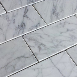 3x6" Carrara Subway Tile Honed - Wall And Floor Tile