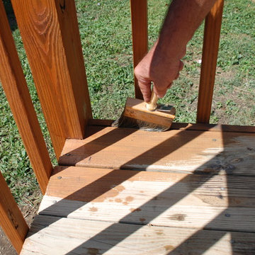 Pressure Treated Deck Stain Project Start to Finish