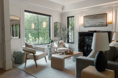 Inspiration for a transitional living room remodel in Orange County